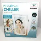 Personal Chiller LED Lighted Mini Fridge with Mirror Door Chill or Warm - White