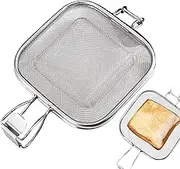 Sandwich Press, Stainless Steel Panini Press - Baking Mesh Mold with Circular Design for Hot Dogs, Sandwiches, Breads, Toasties
