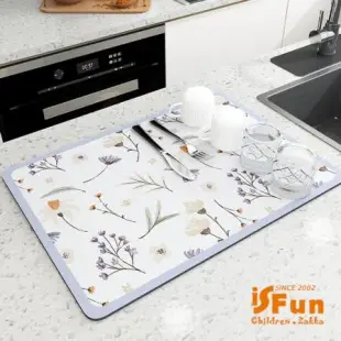 【iSFun】餐廚配件＊吸水珪藻土軟橡膠桌墊30x40cm (多款可選)