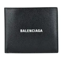 在飛比找momo購物網優惠-【Balenciaga 巴黎世家】經典標誌白字LOGO牛皮短