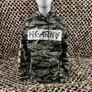 New HK Army Off Break Pull Over Hooded Sweatshirt - Tiger Camo - Medium