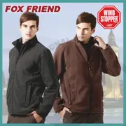 【Fox Friend】男款WINDSTOPPER 防風外套.保暖外套/吸濕 排汗 透氣 快乾 保暖 抗菌_咖啡_751