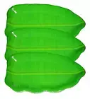 Melamine Mini Banana Leaf Shape Platter Plate ( Pack of 3 )