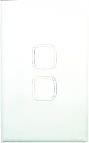 HPM Excel 2 Gang Coverplate, Matt White