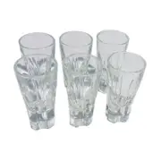 New Six (6) Piece Clear Shot Glass Set Circleware Monarch Barware Man Cave 2 oz