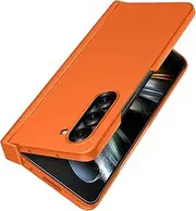 [JUNAUTTB] for Samsung Galaxy Z Fold6 Case,Hinge Protection, Matte PC Hard Protective Cover,Slim Fit Simple,with Camera Lens Protecto,Durable Phone Case,7.6inch Orange JUS22-10