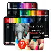 Watercolor Pencils - Professional Set of 72 - Beautiful Blending Effects with...