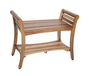 , Symmetry, 30", Teak Shower Bench, Teak Shower Stool, Teak Bench for Inside