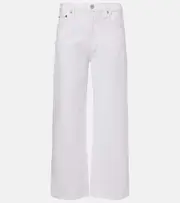 [Agolde] Agolde Harper Crop mid-rise wide-leg jeans XS-S white