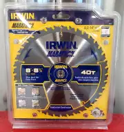 Irwin 14053 Marathon 40 TPI Diamond Ground ATB Circular Saw Blade 8-1/4 in Dia.