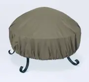 Threshold Universal 52” Beige Round Fire Pit Cover Heavy Duty Waterproof