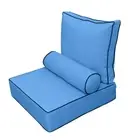 AD102 Large Contrast Pipe Trim Deep Seat Back Rest Bolster Insert Slip Cover Set