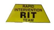 (RIT) RAPID INTERVENTION TEAM YELLOW REFLECTIVEDECAL STICKER