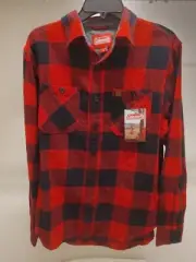 Coleman Red & Black Plaid Button Up Flannel Shirts Men's Medium New With Tags
