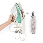 Dolphy Durable Heat-Resistant PBT Wall Mounted Iron and Board Holder 31.5x13.5x10.5 cm - White