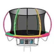 Everfit 8FT Trampoline for Kids w/ Ladder Enclosure Safety Net Rebounder Colors
