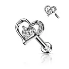 Piercing Labret Ear Heart Contour Solitary