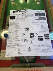 ATARI Asteroids Deluxe Arcade Back Door Sheet New.