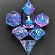 7Pcs Polyhedral Resin Dice Set for TRPG MTG Dungeons & Dragons DND Roleplaying