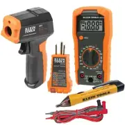 4-Piece Electrical Test Kit with Non-Contact Voltage Tester & Digital Multimeter