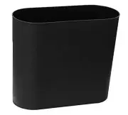 Plastic Rectangular Small Trash Can Wastebasket, 3 Gallons, 3-Gallons black