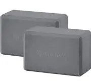 Gaiam Essentials Yoga Block (Set Of 2) - Supportive Foam Blocks Gray