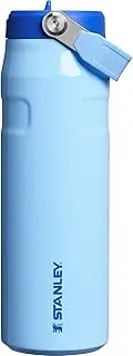 Stanley IceFlow Flip Straw 2.0 Water Bottle 24 oz | Built-in Straw for Travel and Sports | Lightweight and Leak Resistant | Insulated Stainless Steel | BPA-Free | Cornflower Gloss