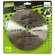 Shop Source Plywood Finishing Saw Blade 7” To 7-1/4” 186 Teeth 5/8” Arbor