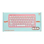 Onn. HOPRL100122491 Backlit Mini Wireless Office Keyboard with USB Receiver, Pea