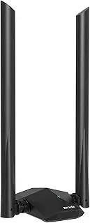 Tenda AX1800 Wi-Fi 6 Dongle – USB 3.0 Wi-Fi Adapter with High-Gain 5dBi Antennas – Dual Band MU-MIMO 1800Mbps for PC/Desktop/Laptop – Supports Windows 11 & 10 ONLY (U18a) Black