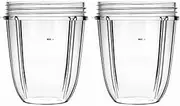 2Pcs18oz Replacement Cups Compatible with Nutribullet Blender 600W and Pro 900W Series,Blender Mixer Replacement Parts Fits for NutriBullet 1000 Watt Prime/NutriBullet Pro+ 1200 Watt
