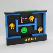 Atari 2600 Diorama - Berzerk - Art / Shelf Decor / Display