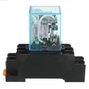 DC 12V Coil Power Relay LY2NJ DPDT 8 Pin HH62P JQX-13F With Socket Base