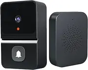 Wireless Doorbell Camera, 2.4G WiFi Smart Video Doorbell with Chime, Motion Sensor, Night Vision, Two Way Audio, Real Time Alerts for Home Security, Easy Setup, Cloud Storage, 4.06 * 3.39 * 1.34in