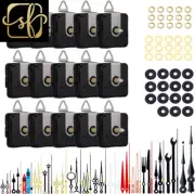 15 Pieces Replacement Kit Clock Mechanism with 16 Pack Clock Hands, Silent Swee