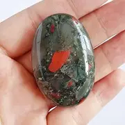 Natural African Bloodstone Mini Oval Palm Pocket Healing Crystal Massage Spa Energy Stone,Crystals and Healing Stones