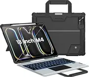 Nillkin Carry Go for iPad Pro 13 inch (M4) Backlit Keyboard Case with Handle, New iPad Pro M4 13 inch 2024 with Kickstand,Shortcut Keys,Trackpad (Classic Black)