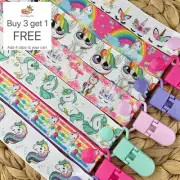 Dummy Clip - Pacifier Chain - Soother Holder - Binky Band - Dummie - Unicorn