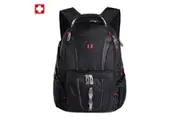 Swisswin Swiss waterproof 17" laptop Backpack School backpack Travel Backpack SW8114 Black