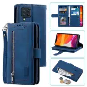 For Samsung Galaxy M32 M32 5G Wallet Case,Leather Zipper Magnetic Flip Card Case