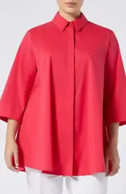Marina Rinaldi Gioco Shirt in Pink Red at Nordstrom, Size 20W