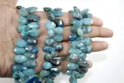 Natural Shattuckite Pear Beads, Faceted Loose Gemstone Crystals,12x7-18x9mm