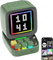 Divoom Ditoopro Bluetooth Pixel Art Speaker, DIY Animation LED Display with App Control, Fun Gaming Speaker, Kawaii Decor for Living Room, Bedside Desk, Office, Green