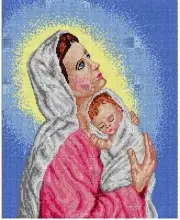 "Our lady" Printed Canvas or Threads Kit for Tapestry Needlepoint Orchidea 1393