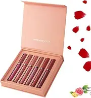 the Everlasting Liquid Lipstick Matte Set of 6, Everlasting Liquid Lipstick Matte, Matte Liquid Moisturizing Lip Gloss Kit, Lipstick Gift Sets for Women (6pcs-A)