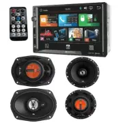 JBL 6.5"+ 6x9" Car speakers & 7" Double DIN Bluetooth USB Car Stereo Radio