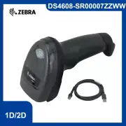Zebra DS4608-SR00007ZZWW 1D 2D Handheld Laser Imager Barcode Scanner w USB Cable