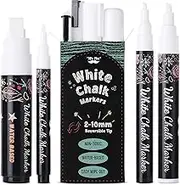 Mr. Pen- White Chalk Markers, 4 Pcs, Assorted Size, Liquid Chalk Pen for Chalkboards