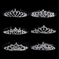 在飛比找蝦皮購物優惠-女孩 KINGDOM 皇冠頭帶女皇冠類似鑽石女士首飾兒童頭帶