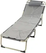 Folding Camping Cot for Sleeping, Camping Cot for Adults Portable Foldable Bed for Office, Outdoor, Lounging, Load 220LBS(Folding Bed-Breathable Pad)